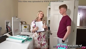 Horny Stepmom Bribes Stepson With Big Natural Tits And Ass