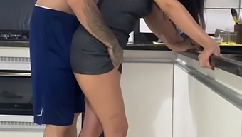 Sneaking A Quickie With My Wife While She Cleans The Kitchen
