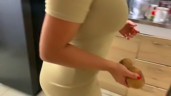 Stepsister Gets Caught In The Kitchen And They End Up Having Real Sex