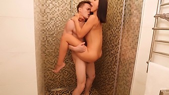 Watch As A Big Dick Model Cums In The Shower