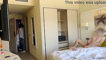 Hotel Maid Joins In On The Fun In This Public Dick Flash Video