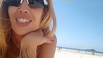 Exhibitionist Wife Flaunts Her Bikini And Pussy In Public, Husband Records And Zooms In