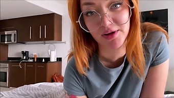 Redheaded Step Sister Enjoys A Messy Cumshot On Her Tight Pussy