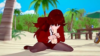 Animated Depiction Of A Girlfriend Performing Oral Sex