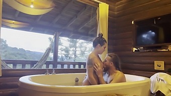 Romantic Couple Enjoys Sex In The Great Outdoors - Anarothbardreal'S Bath Time Video
